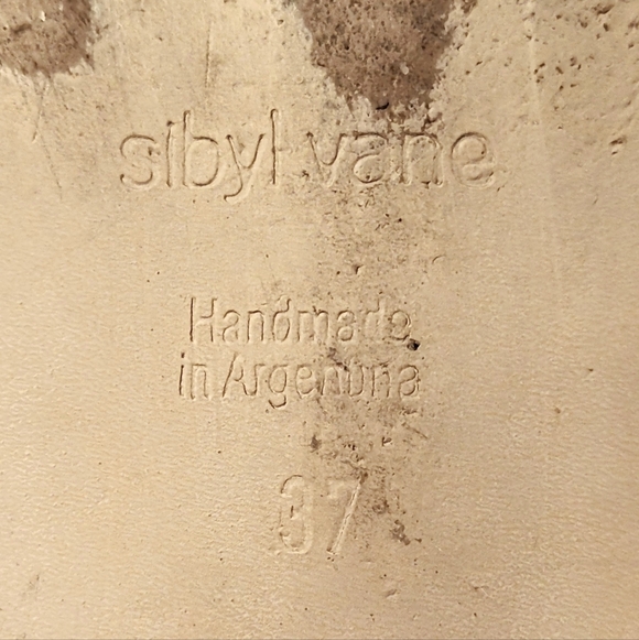 Sibyl Vane Distressed Leather Knee High Riding Boots Women 37 Equestrian Gaucho - Picture 14 of 15